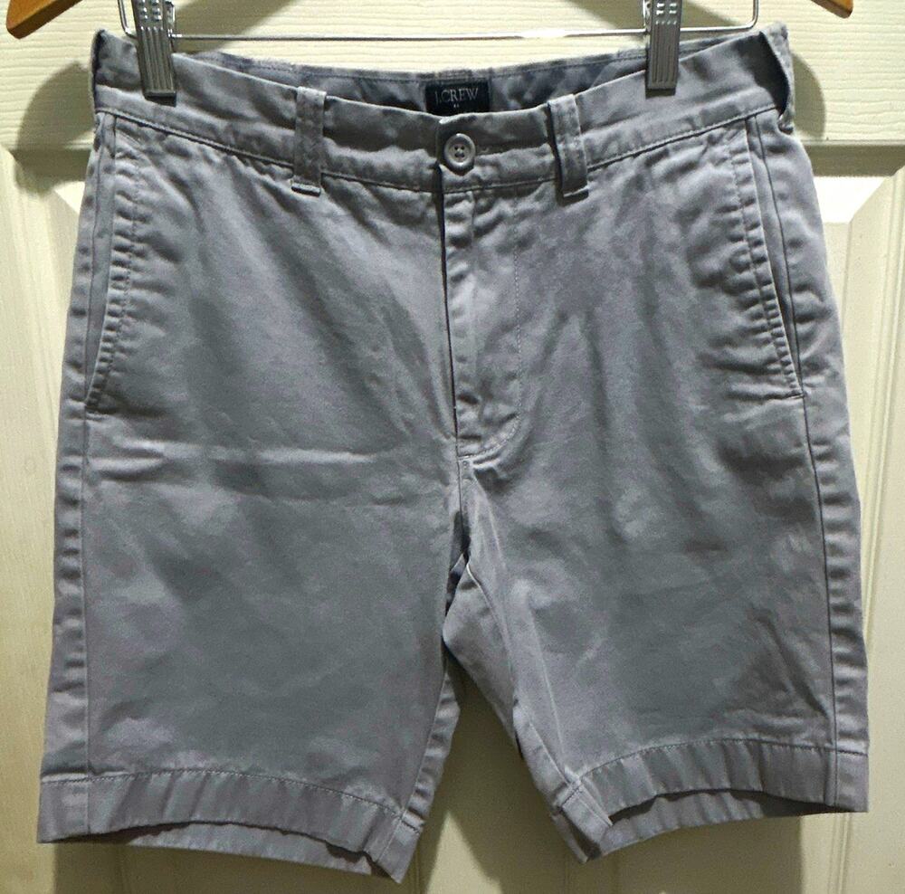 J.CREW Gramercy Men's Gray Cotton Chino Shorts – Flat Front